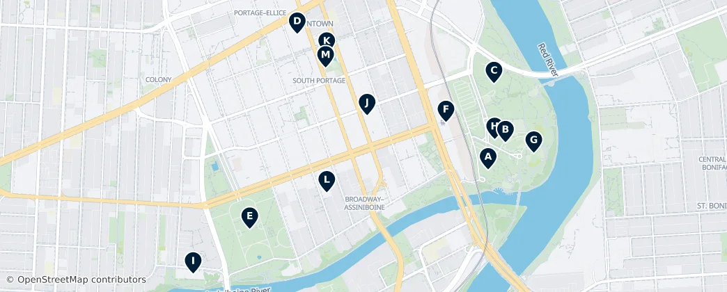 Map of Fort Rouge–East Fort Garry