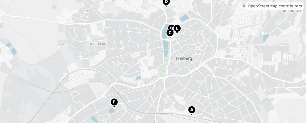 Map of Freiberga