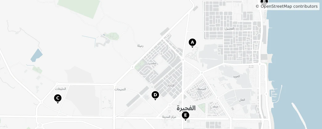 Map of Fujeira