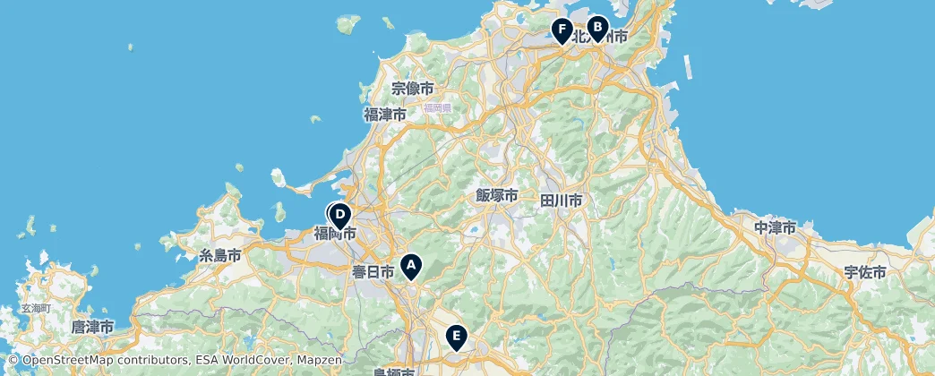 Map of Fukuoka