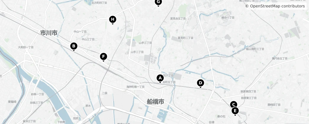 Map of Funabashi