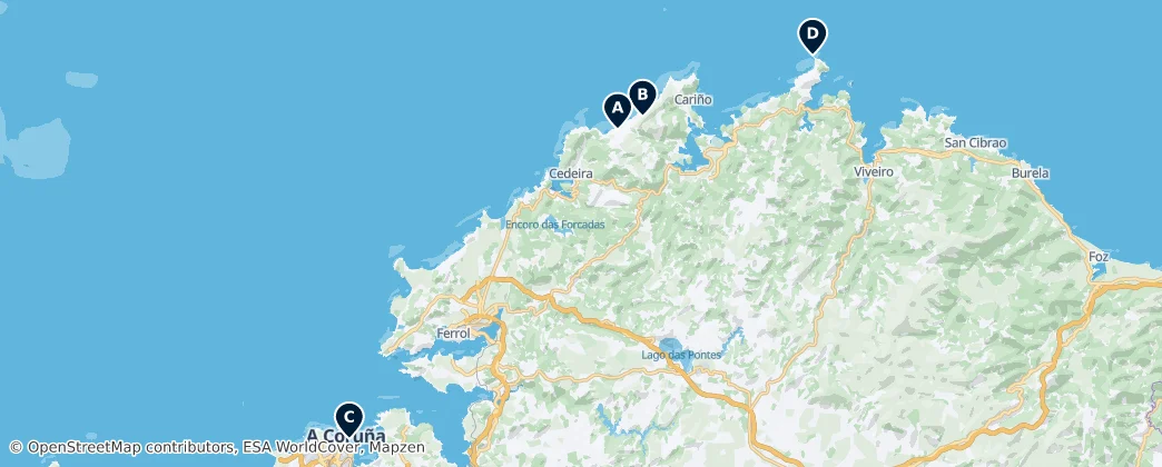 Map of Galiza