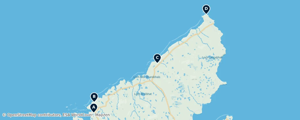 Map of Lewis e Harris