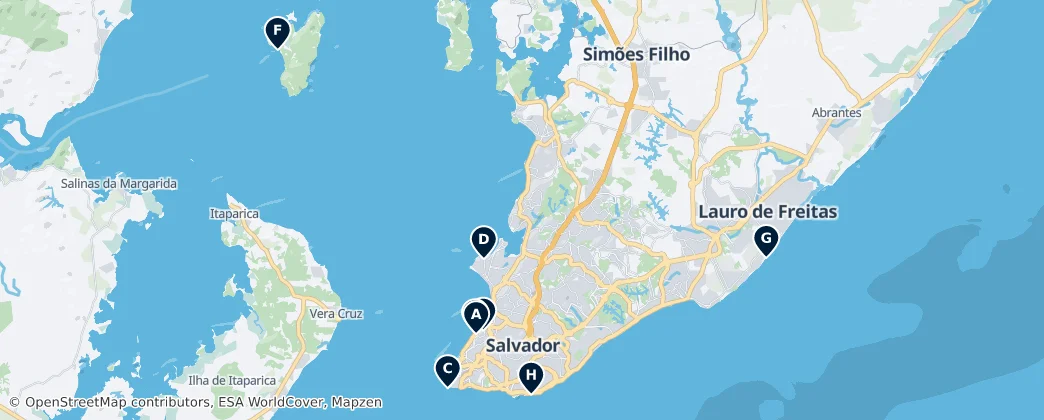 Map of Lista de mesorregiões e microrregiões da Bahia