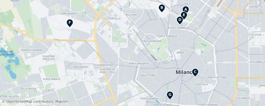 Map of Milão