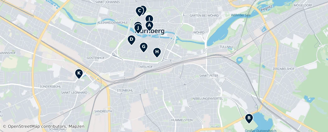 Map of Nuremberga