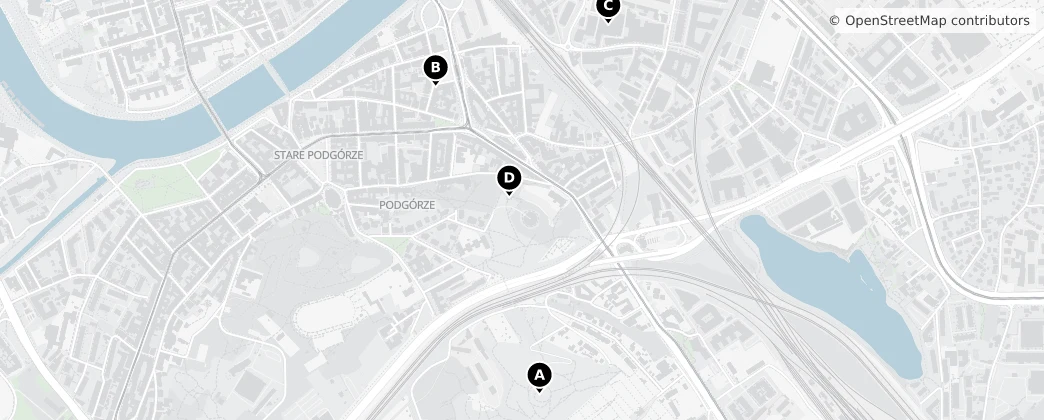 Map of Podgórze