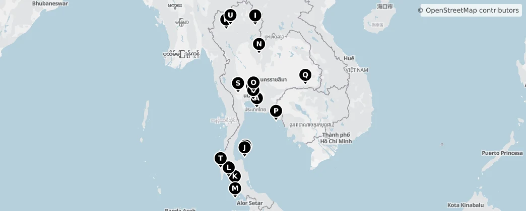 Map of Tailândia