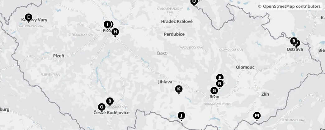 Map of Tcheca