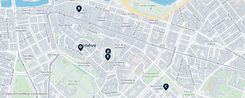 Map of Genebra