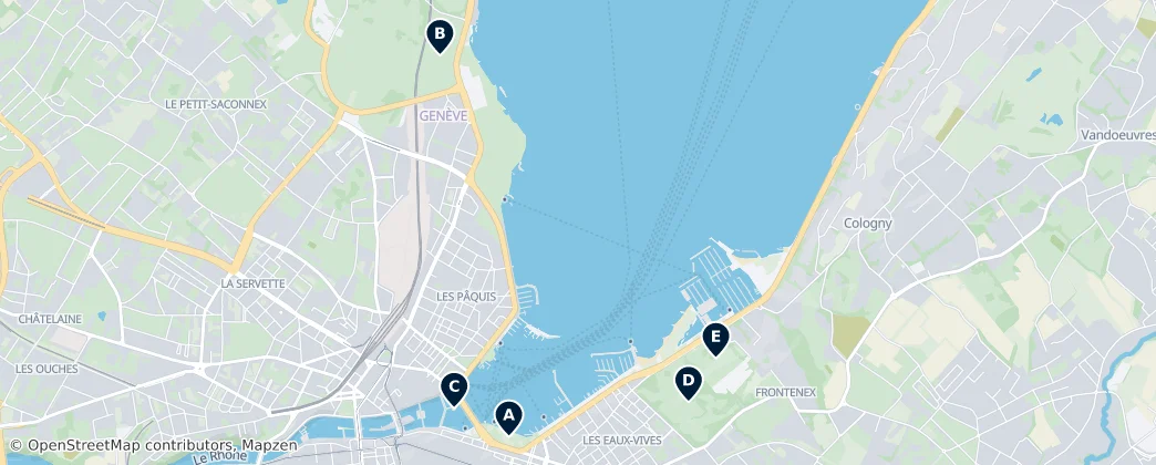 Map of Genebra