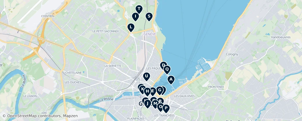 Map of Genebra