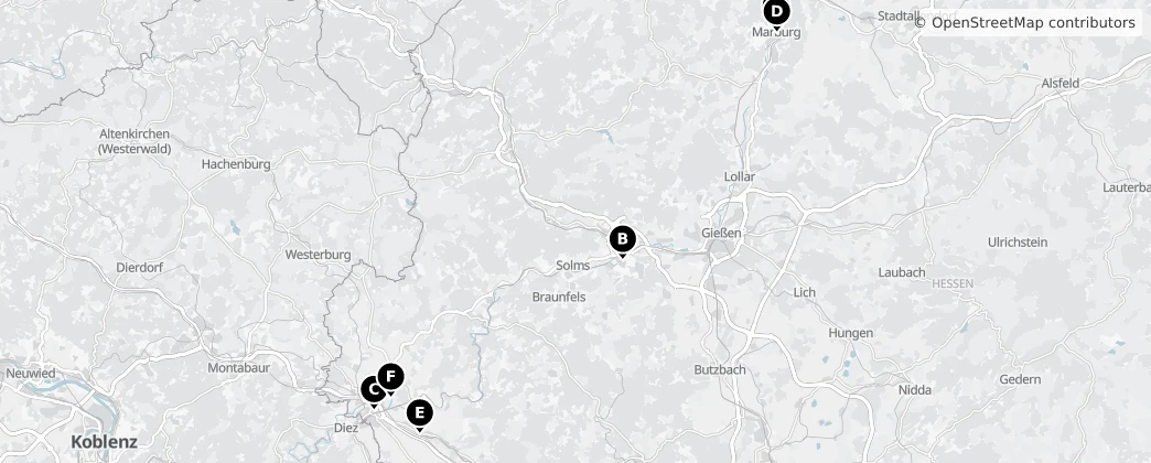 Map of Gießen
