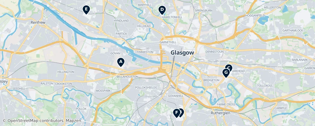 Map of Glasgow