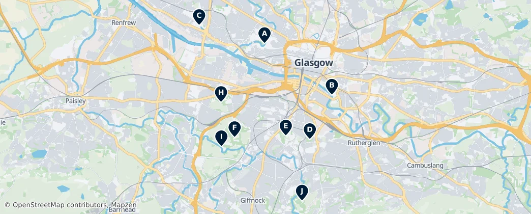 Map of Glasgow