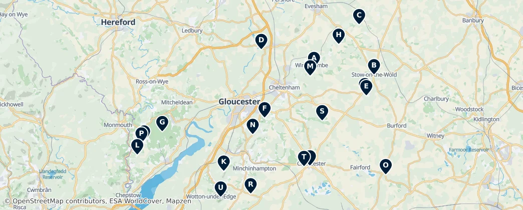 Map of Condado de Gloucester