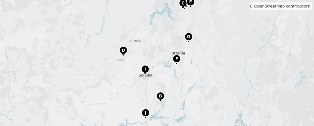 Map of Goiás