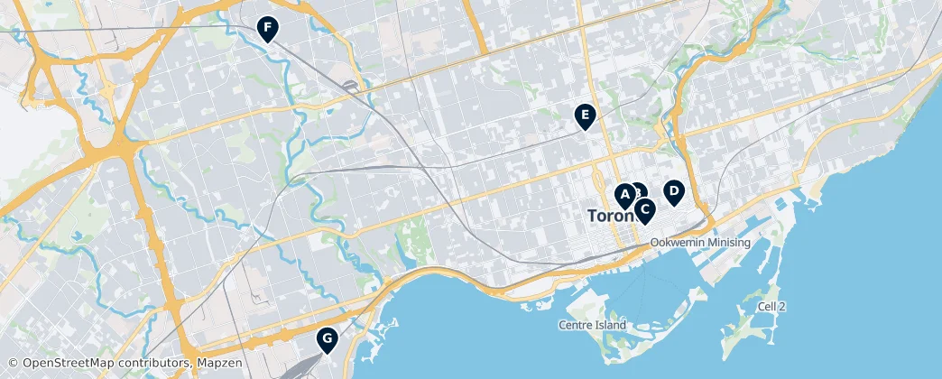 Map of Golden Horseshoe
