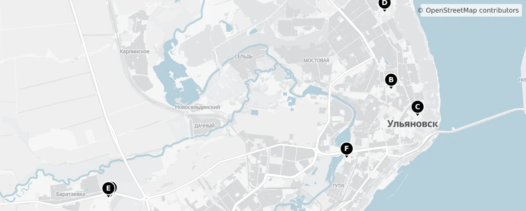 Map of Gorodskoj okrug Ulanovsk