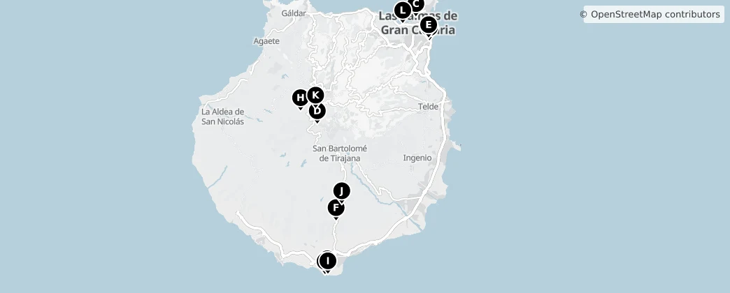 Map of Grã Canária