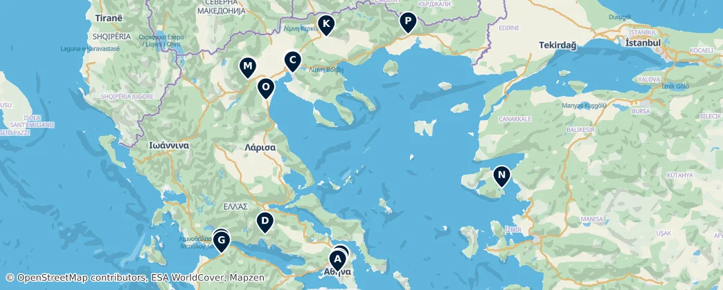 Map of Grécia