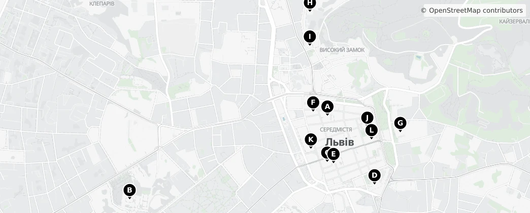 Map of Halytskyi District, Lviv