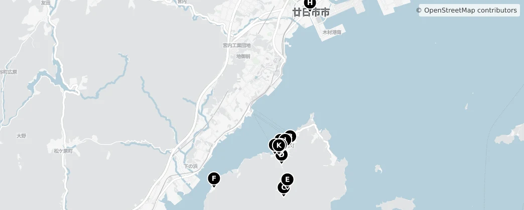 Map of Hatsukaichi