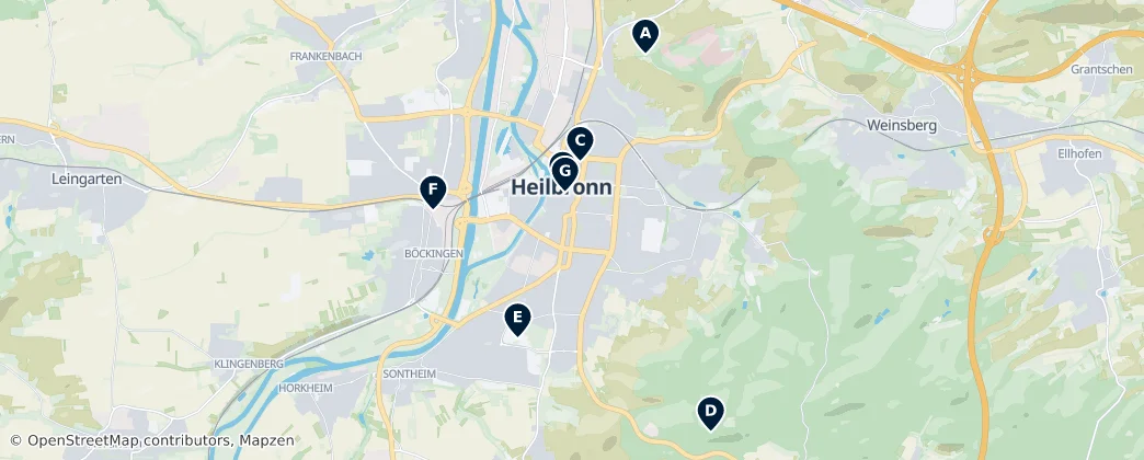 Map of Heilbronn
