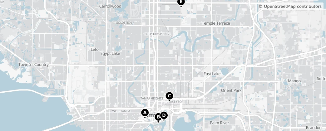 Map of Condado de Hillsborough