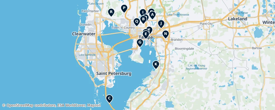 Map of Condado de Hillsborough
