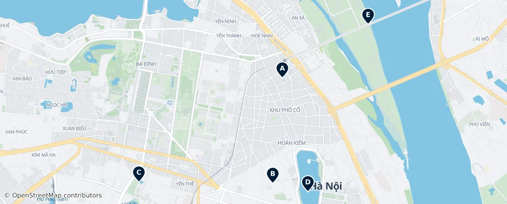 Map of Hoàn Kiếm Lake
