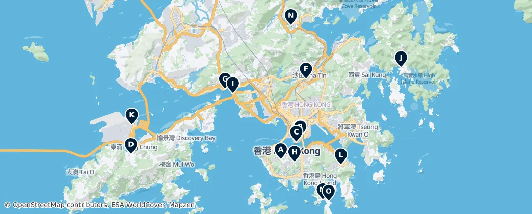 Map of Hong Kong