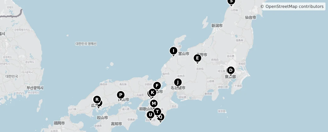 Map of Honshu