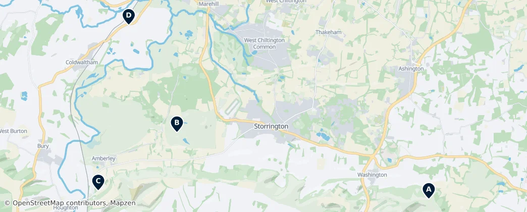 Map of Horsham