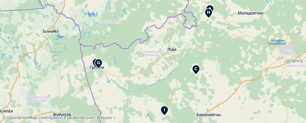 Map of Hrodna