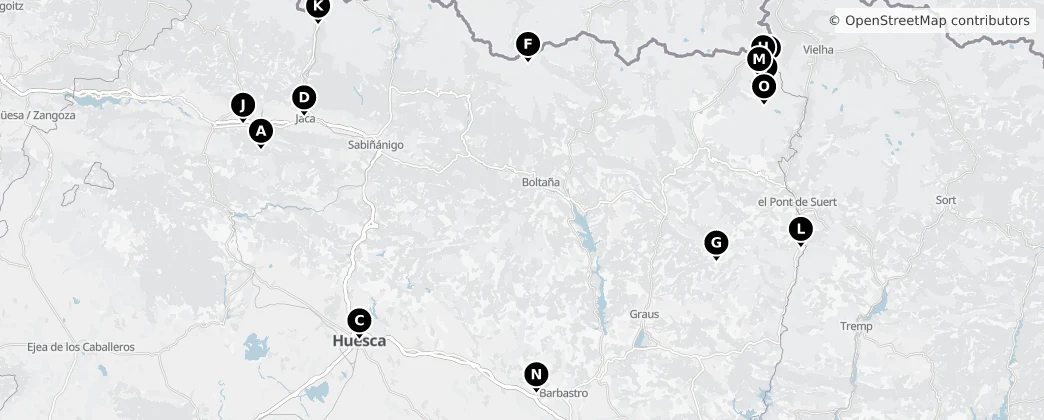 Map of Huesca