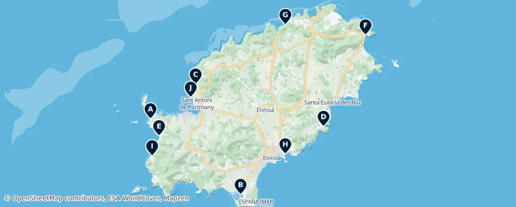 Map of Ibiza