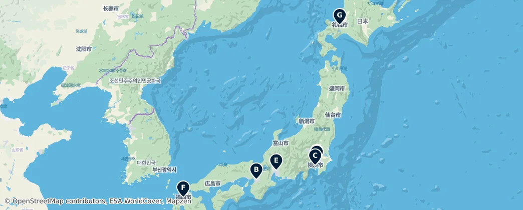 Map of 日本列島