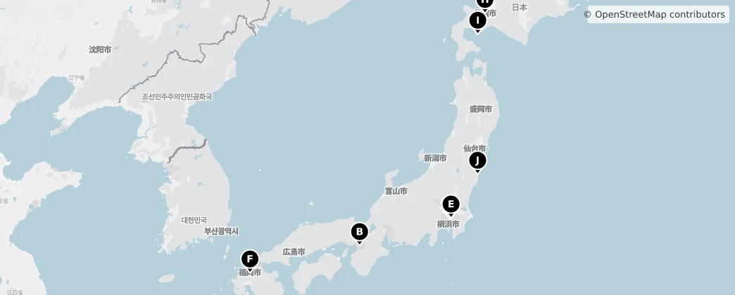 Map of 日本列島