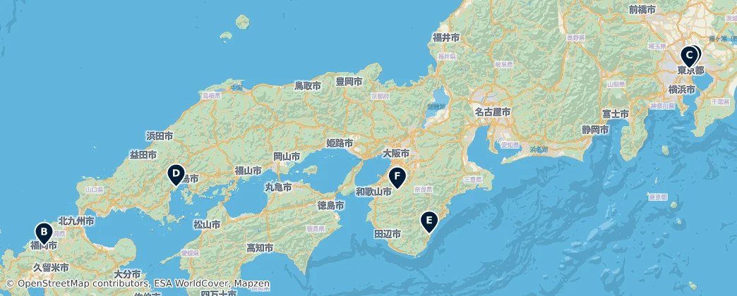 Map of 日本列島