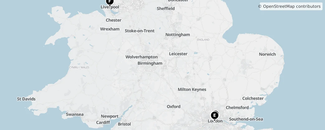 Map of England