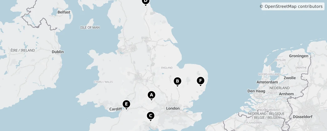 Map of England