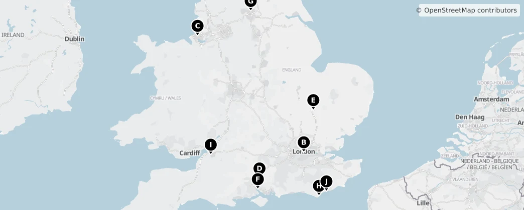 Map of England