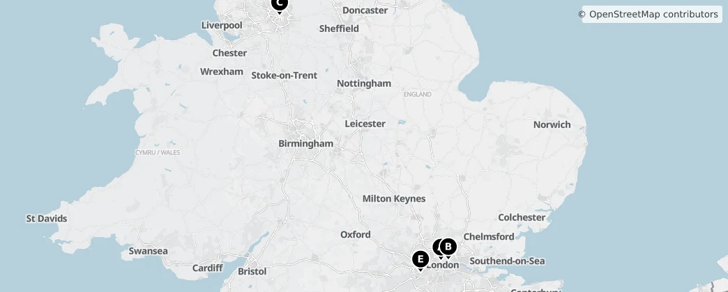 Map of England