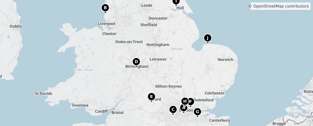 Map of England