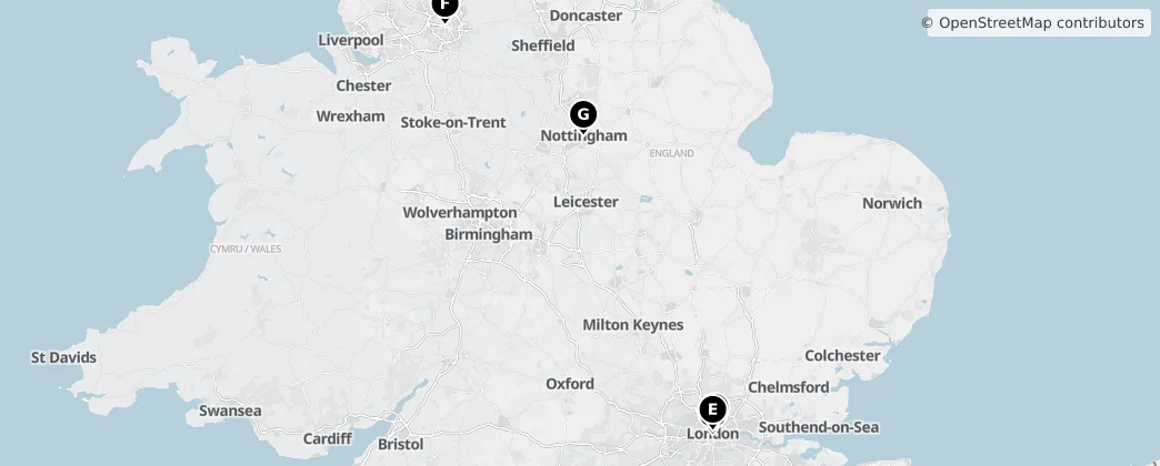 Map of England