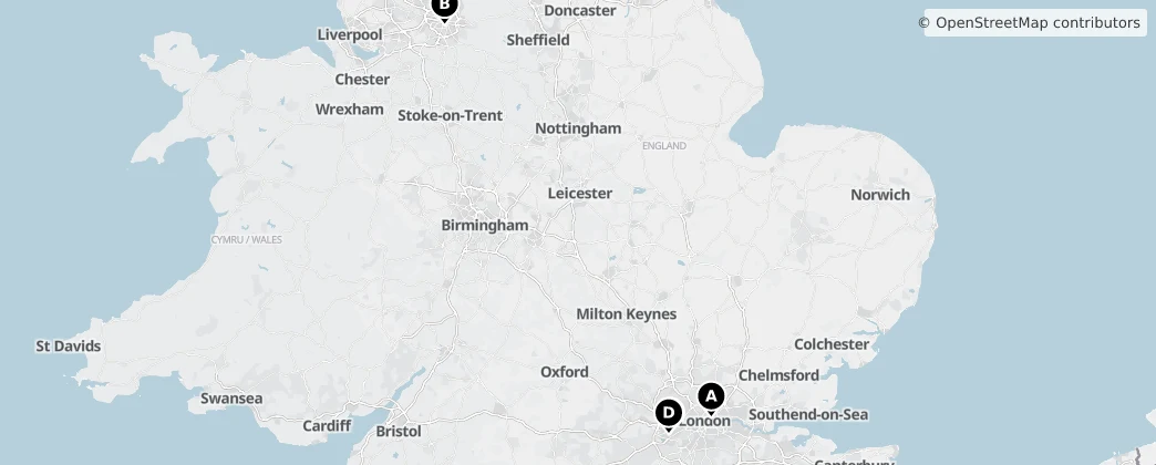 Map of England