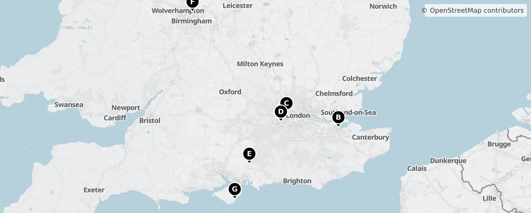 Map of England
