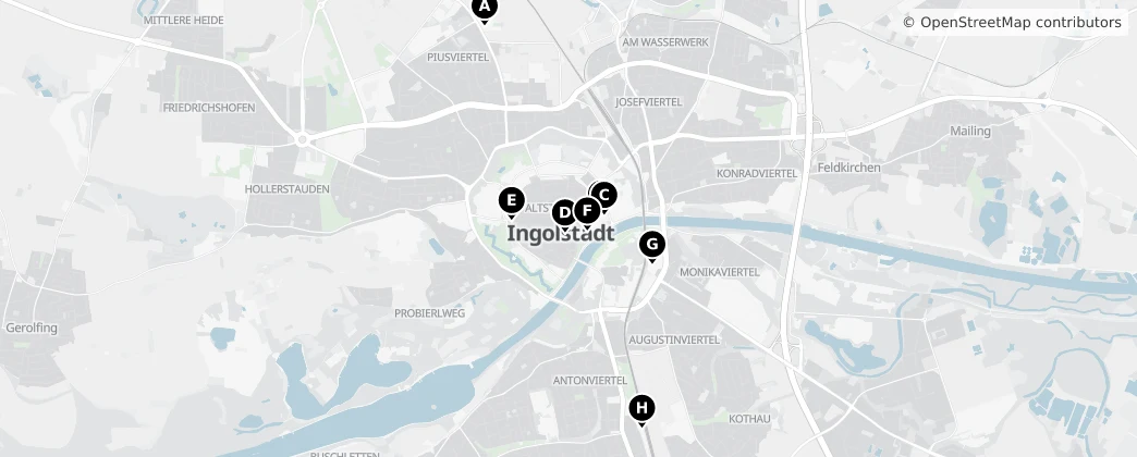 Map of Ingolstadt