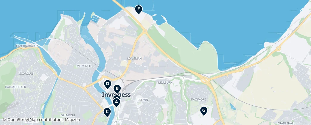 Map of Inverness
